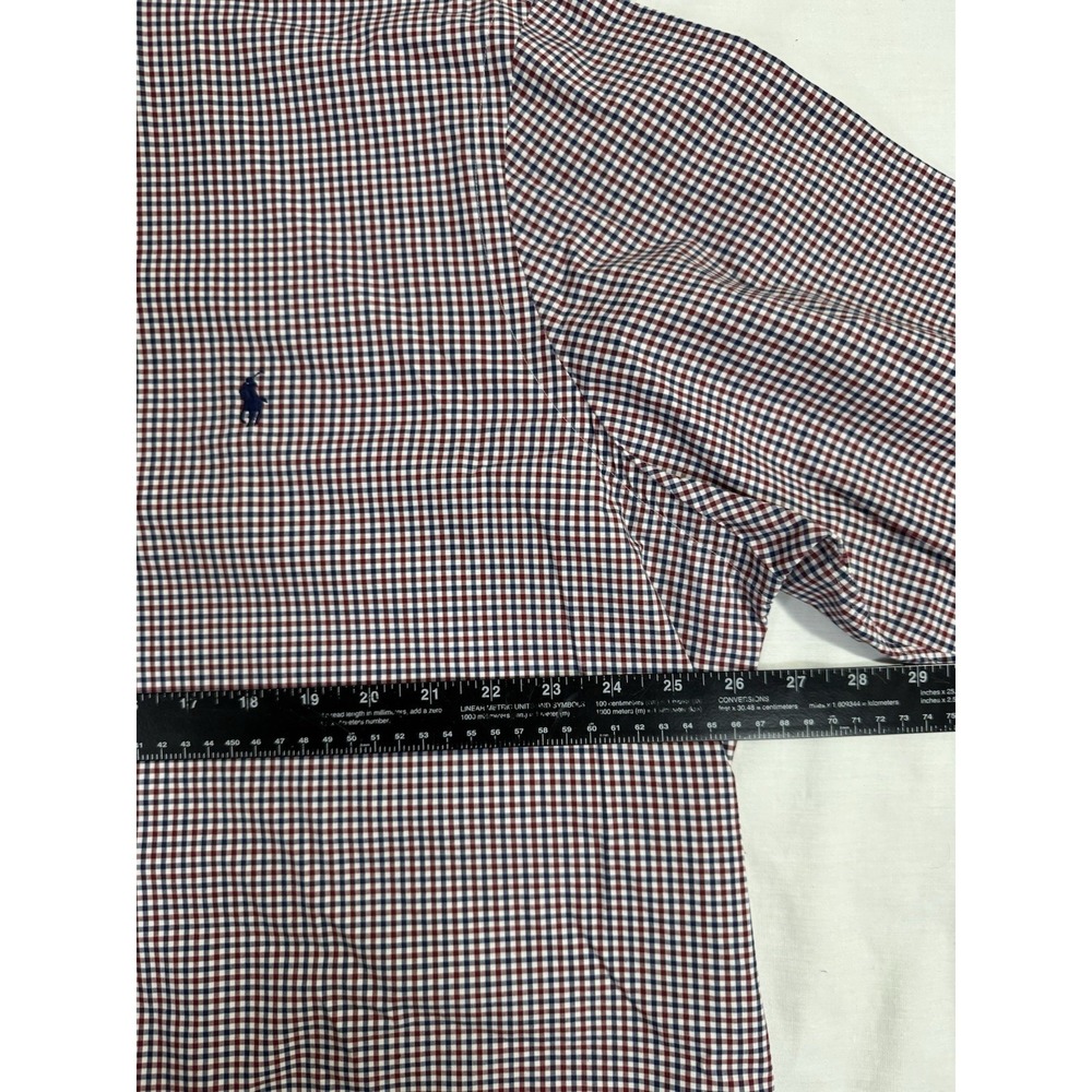Polo Ralph Lauren Shirt Mens 2XL Red Blue Pony Oxford Gingham Button Down - Picture 3 of 5